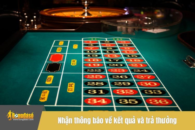 Nhận thông báo về kết quả và trả thưởng